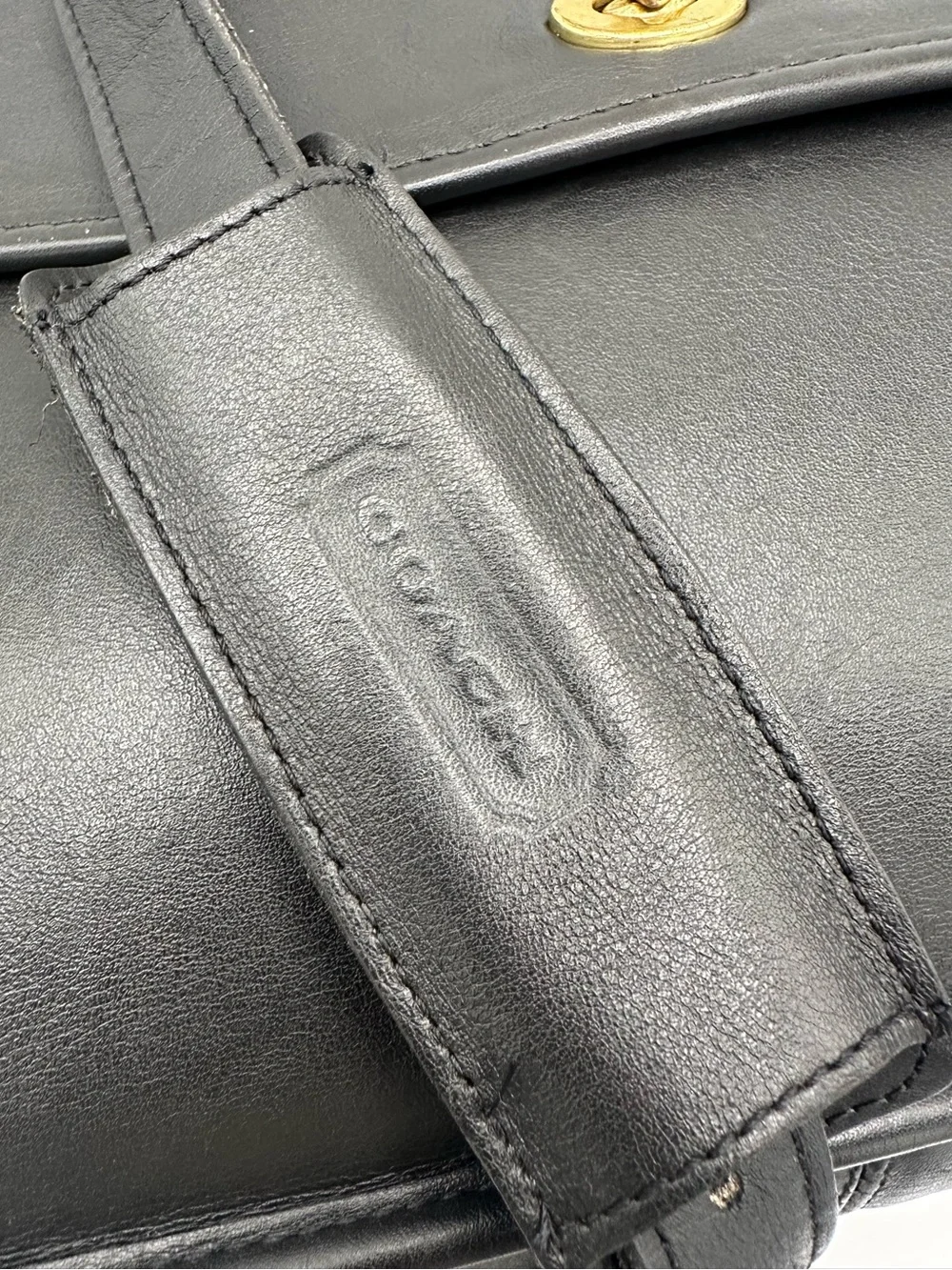 Coach Lexington Briefcase 5265 Black Leather Vintage 2002 Messenger Bag